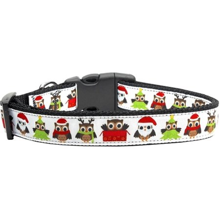 MIRAGE PET PRODUCTS Santa Owls Nylon Dog CollarMedium Narrow 125-098 MDN